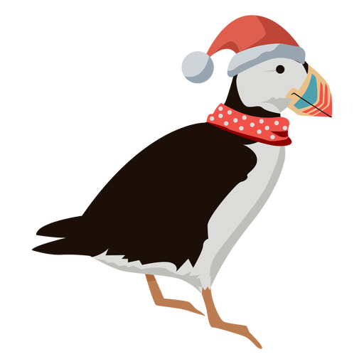 Navidad plana pájaro Diseño PNG