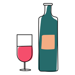 Flasche Glas flach Weihnachten PNG-Design