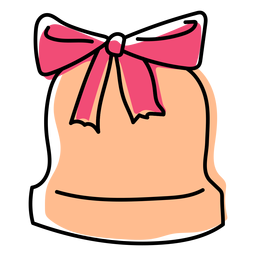 Bow bell flat PNG Design