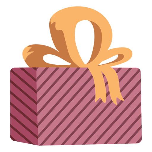 Bow box gift flat PNG Design