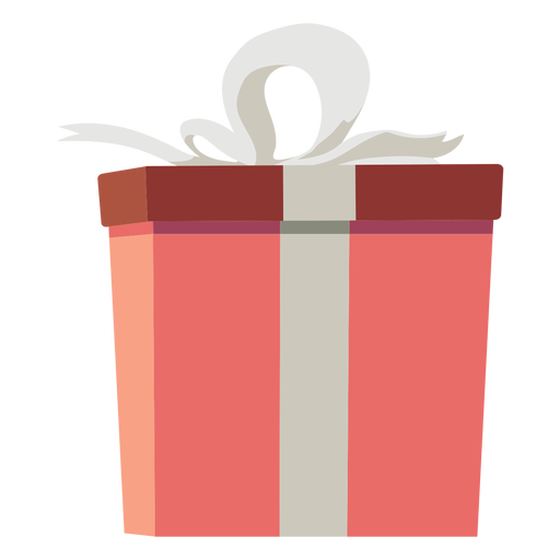 Bow gift box flat PNG Design