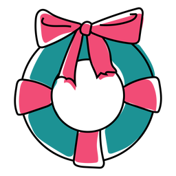 Coroa de flores plana Desenho PNG