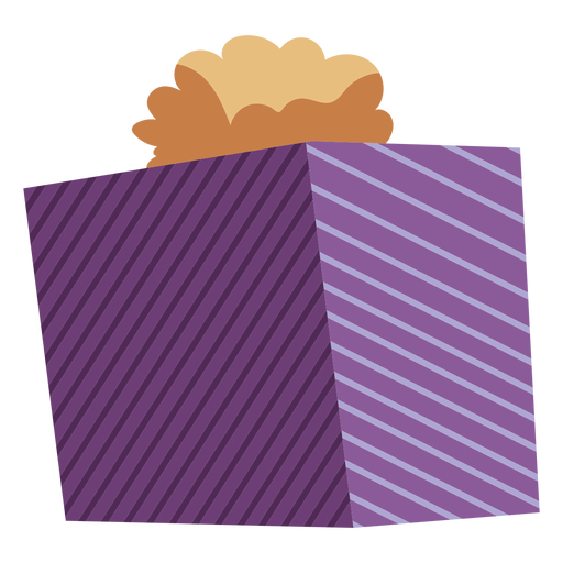 Box bow gift flat PNG Design