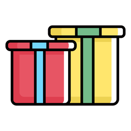 Box gift flat christmas PNG Design