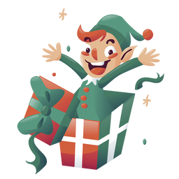 Boy elf christmas character PNG Design