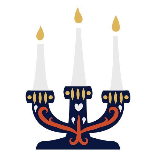 Kerzenleuchter flach PNG-Design