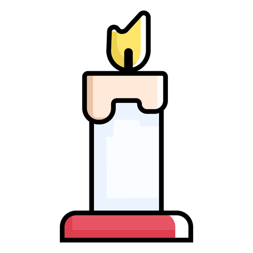 Candle light flat PNG Design