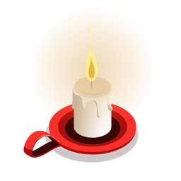 Candle light isometric PNG Design