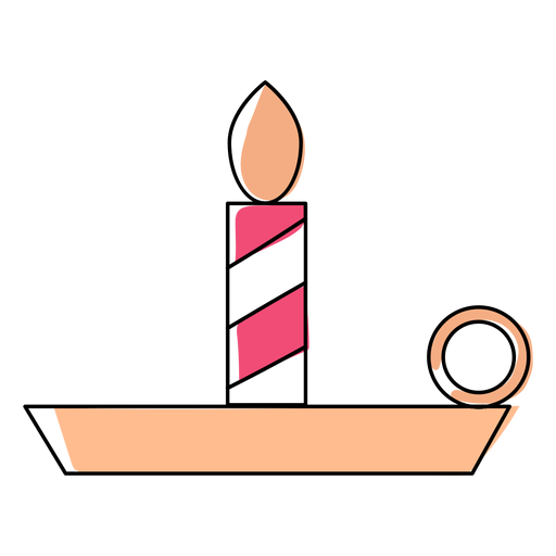 Candle stand flat PNG Design
