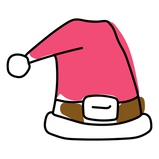 M?tze Hut flach Weihnachten PNG-Design