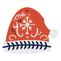 Cap hat flat christmas scandinavian PNG Design Transparent PNG