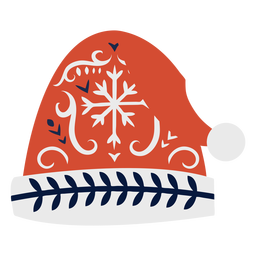 Gorro sombrero plano navidad escandinavo Diseño PNG