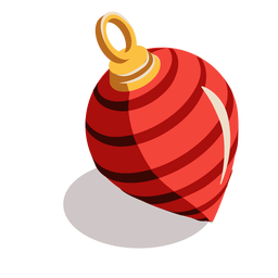 Bola de anillo cónico isométrica Diseño PNG