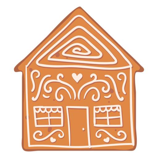 Cookie gingerbread house flat PNG Design