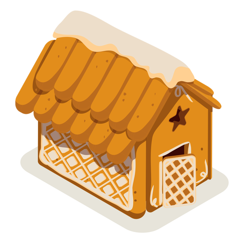 Cookie gingerbread house isometric PNG Design