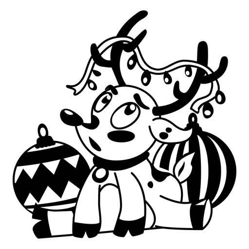 Curso de guirlanda de bola de veado Desenho PNG