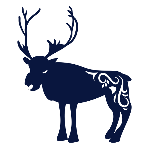 Download Deer reindeer antler detailed silhouette - Transparent PNG ...