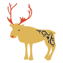 Chifre de rena de veado plana Desenho PNG