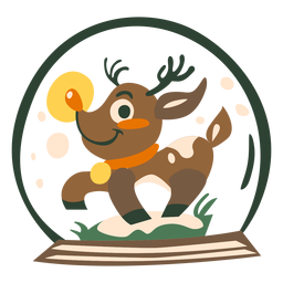 Bola de esfera de veado plana Desenho PNG