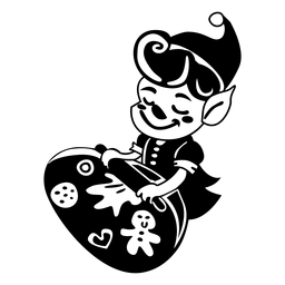 Traço do rolo da menina elfa Desenho PNG