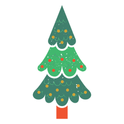 Bola de abeto plana Desenho PNG