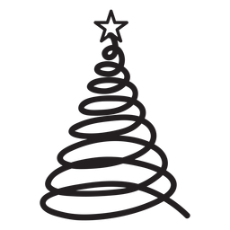 Fir Curl Weihnachtsspitze Strudel flach PNG-Design
