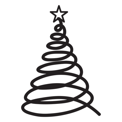 Abeto rizo navidad encaje remolino plano Diseño PNG