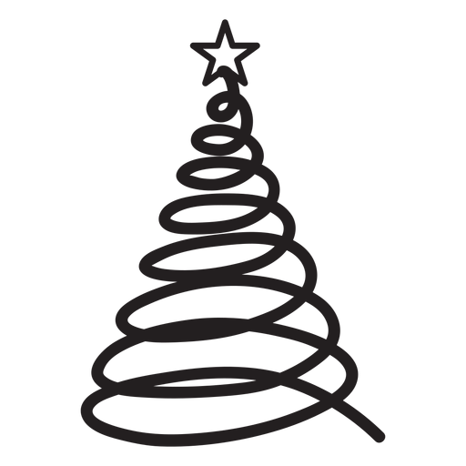 Fir curl christmas lace swirl flat PNG Design