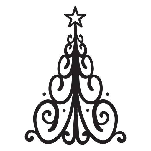 Estrela de redemoinho de abeto onda plana Desenho PNG