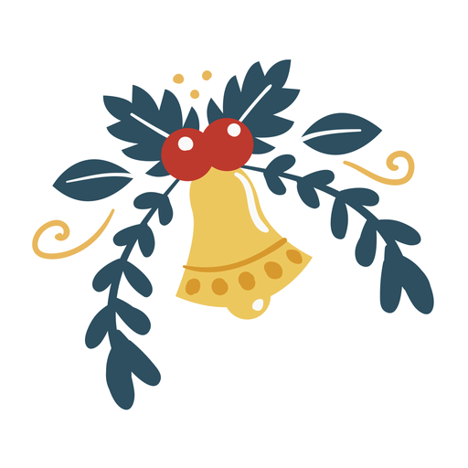 Blütenglockenzweigblatt flach PNG-Design