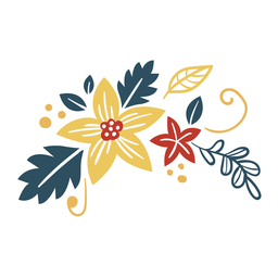 Blume Beerenzweig Blatt flach PNG-Design