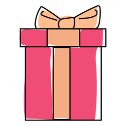 Gift bow box flat christmas PNG Design