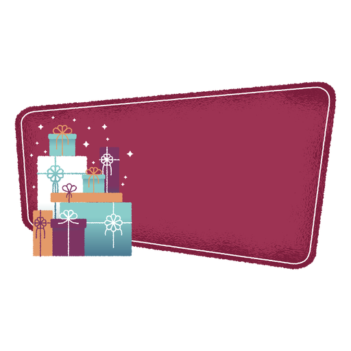 Download Gift box badge sticker - Transparent PNG & SVG vector file