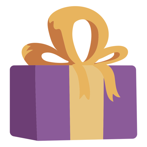 Gift box bow flat PNG Design