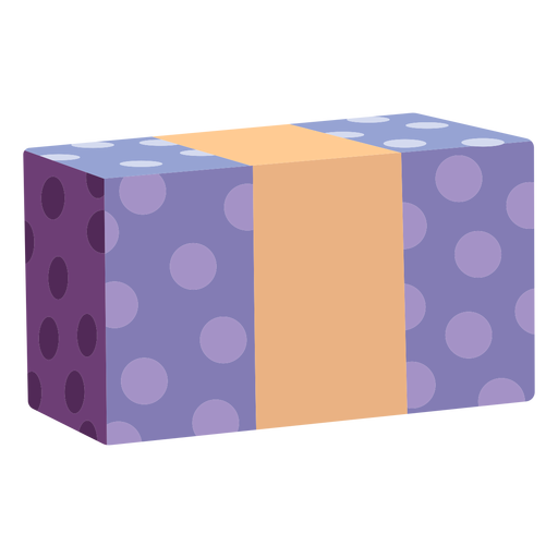 Caja de regalo plana Diseño PNG