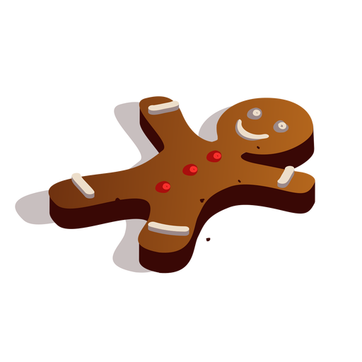 Galleta de jengibre isom?trica Diseño PNG