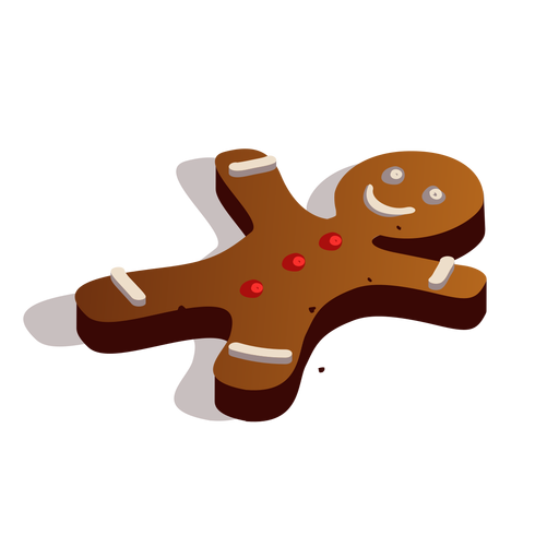 Gingerbread cookie isometric PNG Design