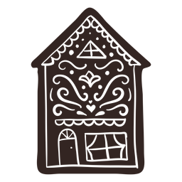 Silhueta detalhada de biscoito de gengibre em casa Desenho PNG
