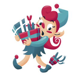 Girl elf christmas character PNG Design