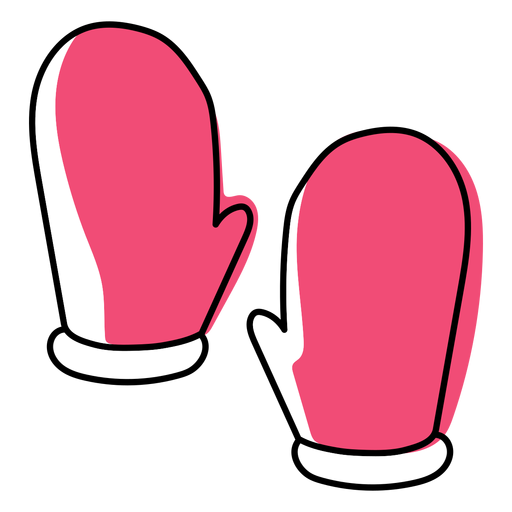 Glove mitten flat PNG Design