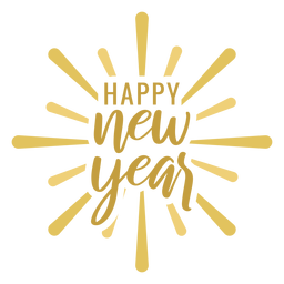 Feliz año nuevo Diseño PNG