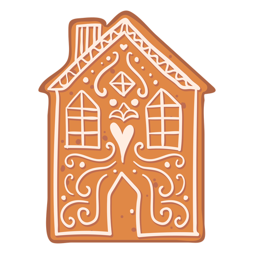 House cookie gingerbread flat PNG Design