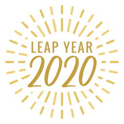 Leap year 2020 badge sticker