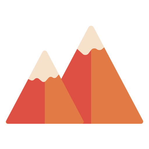 Mountain peak flat PNG Design