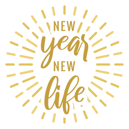 New year badge new life badge sticker PNG Design