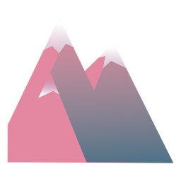 Pico de montaña plana Diseño PNG Transparent PNG