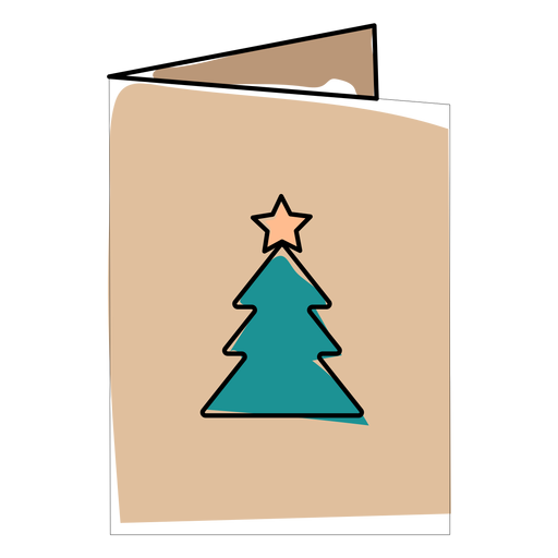 Cartão postal estrela de abeto plana Desenho PNG