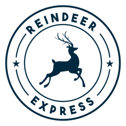 Adesivo de emblema expresso de rena Desenho PNG