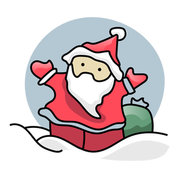 Saco de santa claus plano Diseño PNG