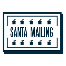 Autocolante com o emblema do Pai Natal Desenho PNG